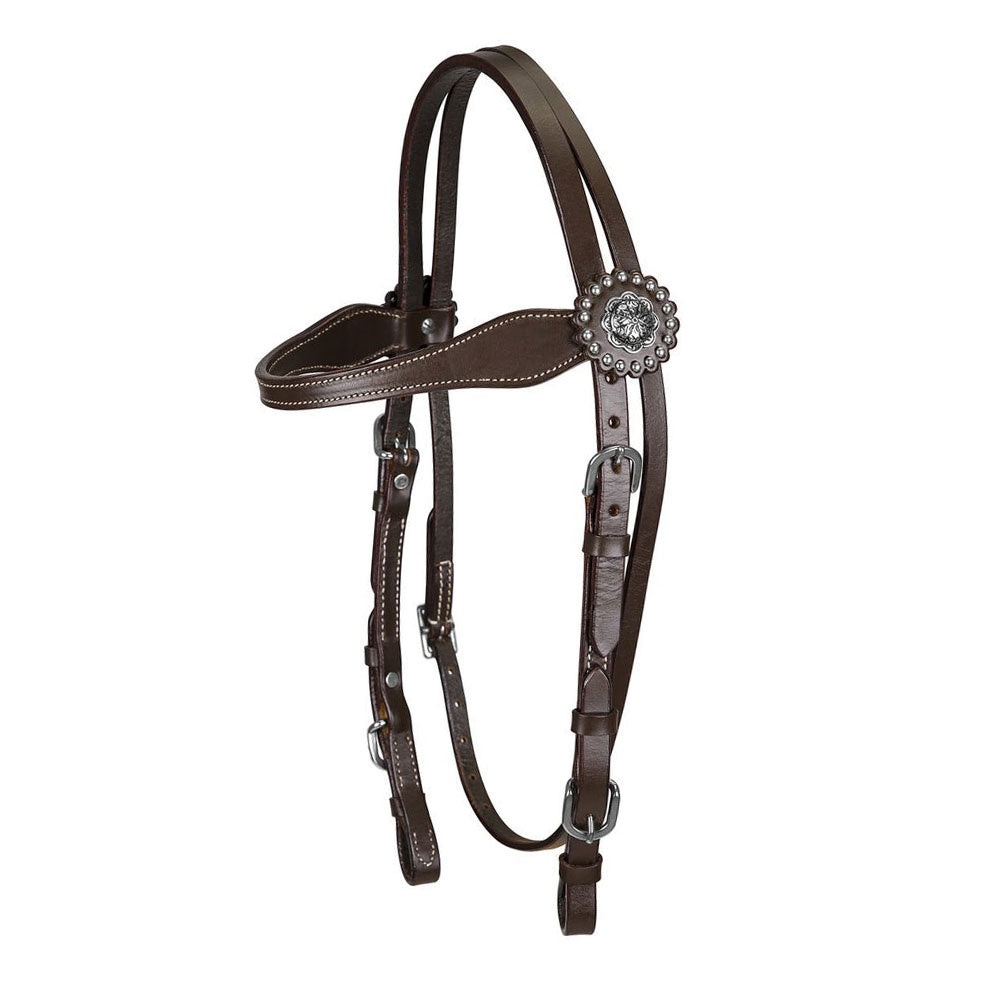 TuffRider Western Browband Headstall Concho With Buckle Bit Ends