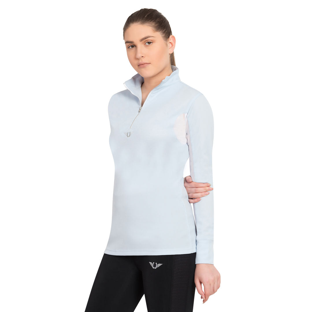 TuffRider Ladies Long Sleeve Ventilated Technical Sport Shirt – UV Protection, Quick-Dry, Mesh Undersleeves