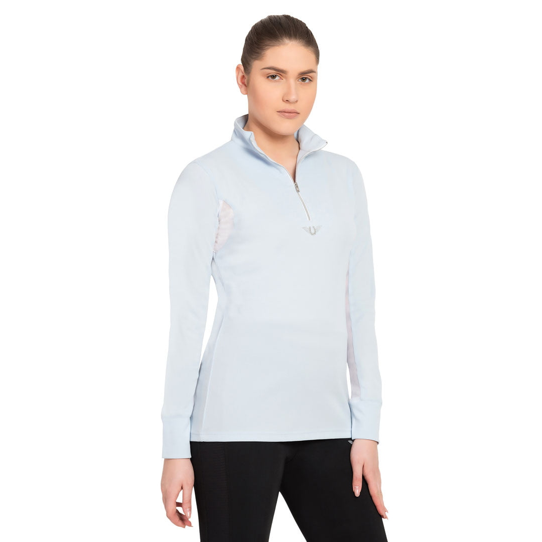 TuffRider Ladies Long Sleeve Ventilated Technical Sport Shirt – UV Protection, Quick-Dry, Mesh Undersleeves