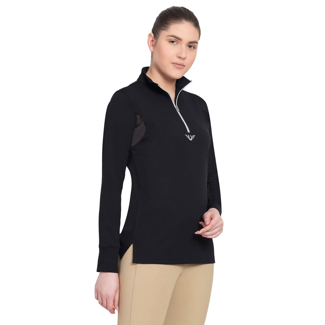 TuffRider Ladies Long Sleeve Ventilated Technical Sport Shirt – UV Protection, Quick-Dry, Mesh Undersleeves