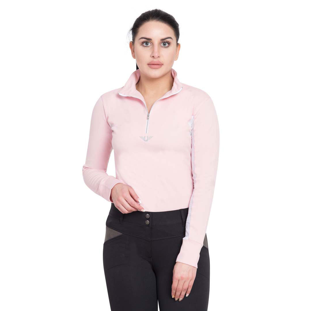 TuffRider Ladies Long Sleeve Ventilated Technical Sport Shirt – UV Protection, Quick-Dry, Mesh Undersleeves