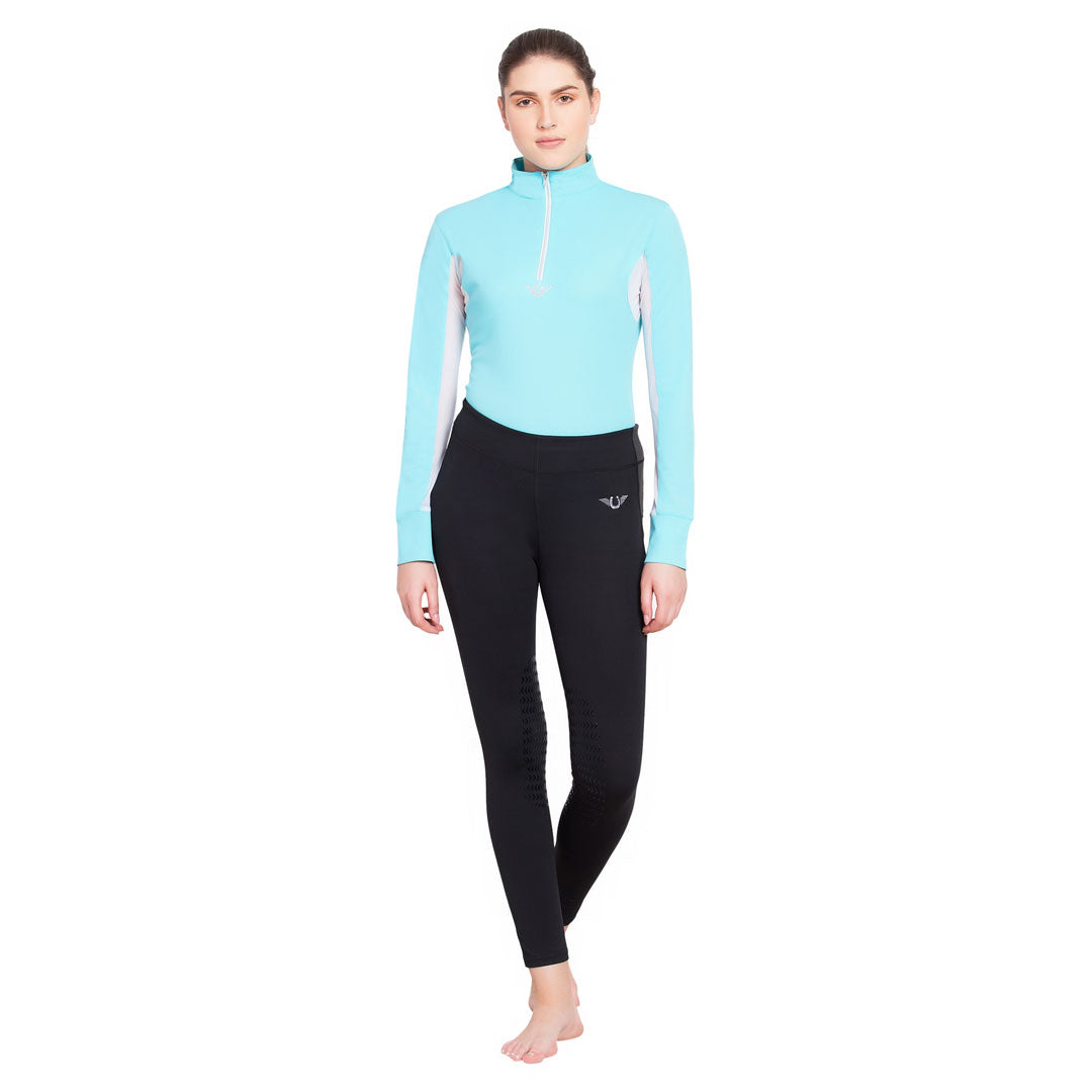 TuffRider Ladies Long Sleeve Ventilated Technical Sport Shirt – UV Protection, Quick-Dry, Mesh Undersleeves