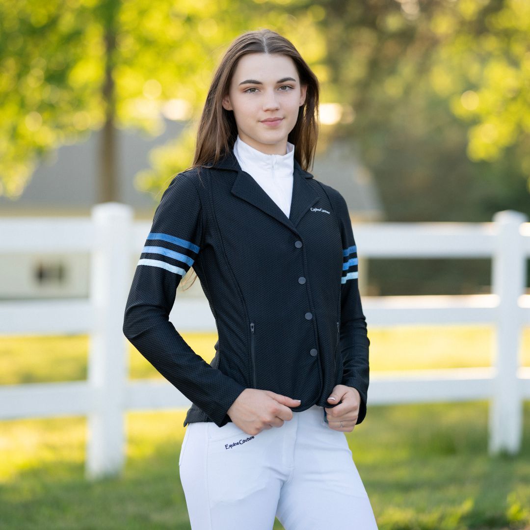 Equine Couture EquiVent Gradient Show Coat w/ Arm Stripes