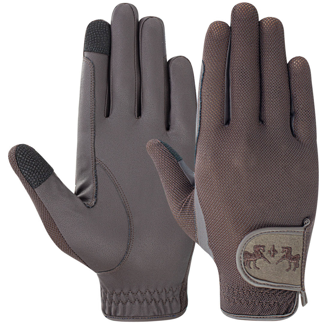 Equine Couture Aerocool Pull-On Touch Screen Riding Gloves