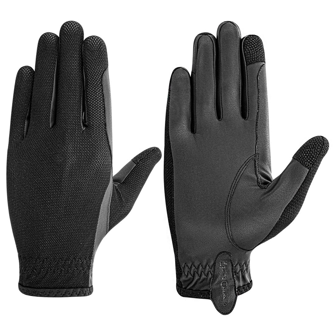 Equine Couture Aerocool Hook and Loop Adjustable Touch Screen Riding Gloves