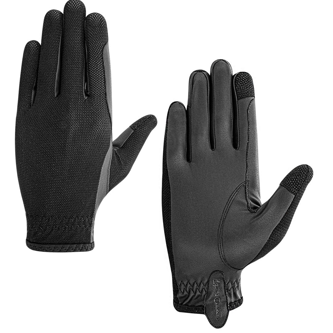 Equine Couture Aerocool Hook and Loop Adjustable Touch Screen Riding Gloves