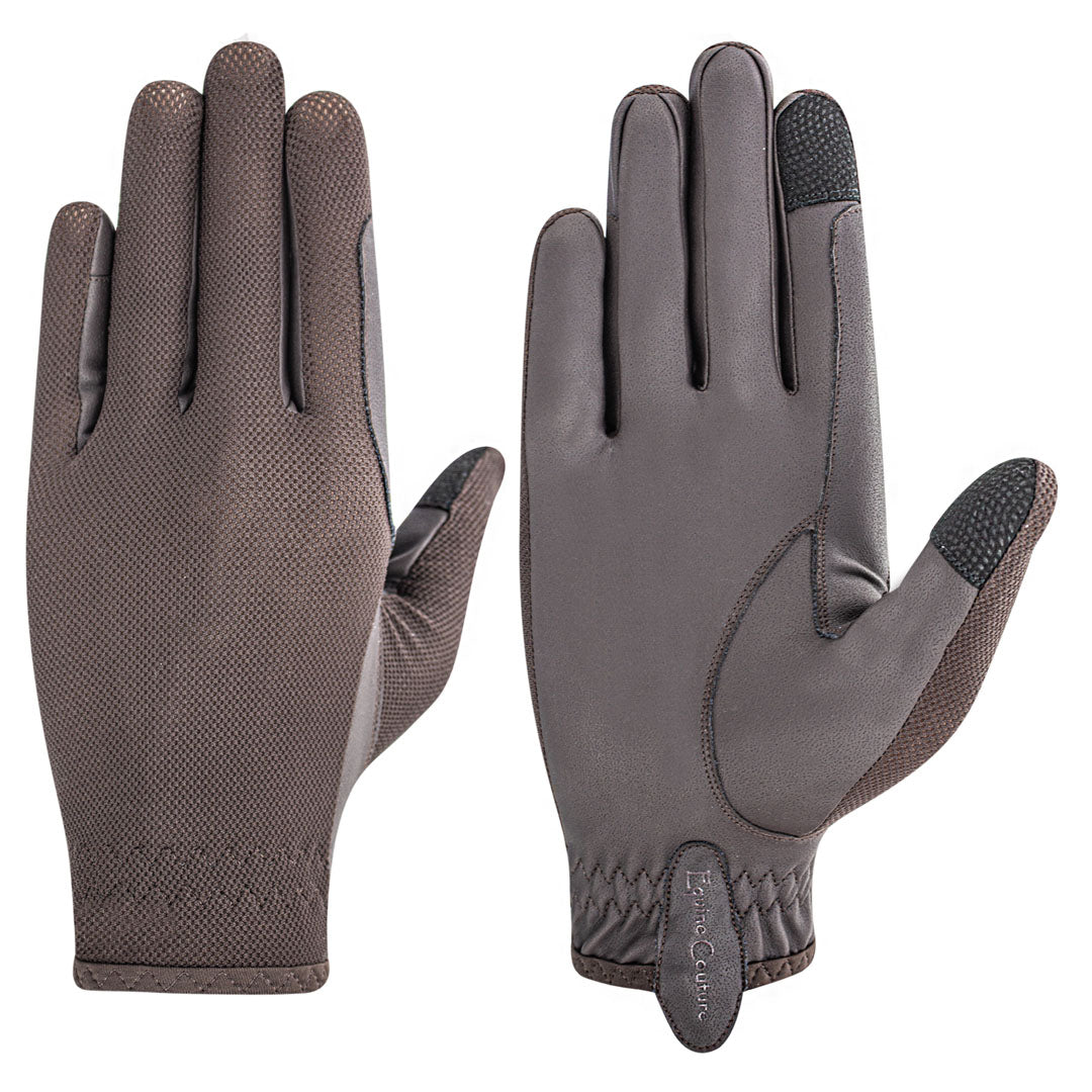 Equine Couture Aerocool Hook and Loop Adjustable Touch Screen Riding Gloves