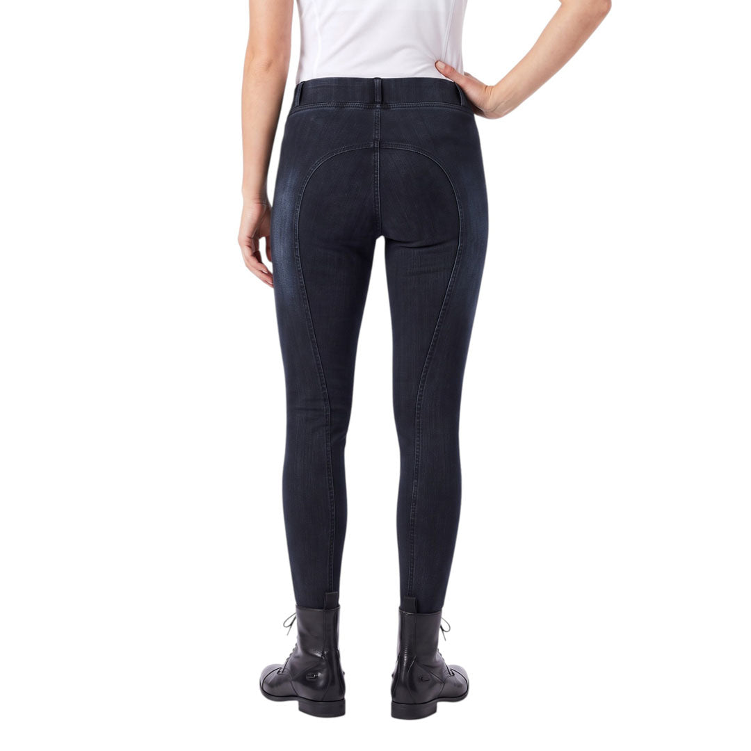 Equine Couture Ladies Soft Stretch Denim Riding Tights with Phone Pocket