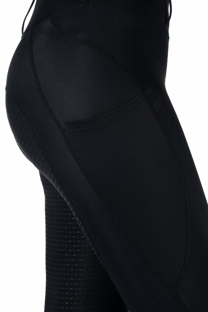 HKM Jil High Waist- Sil. Full Seat Ladies Riding Leggings - Breeches.com