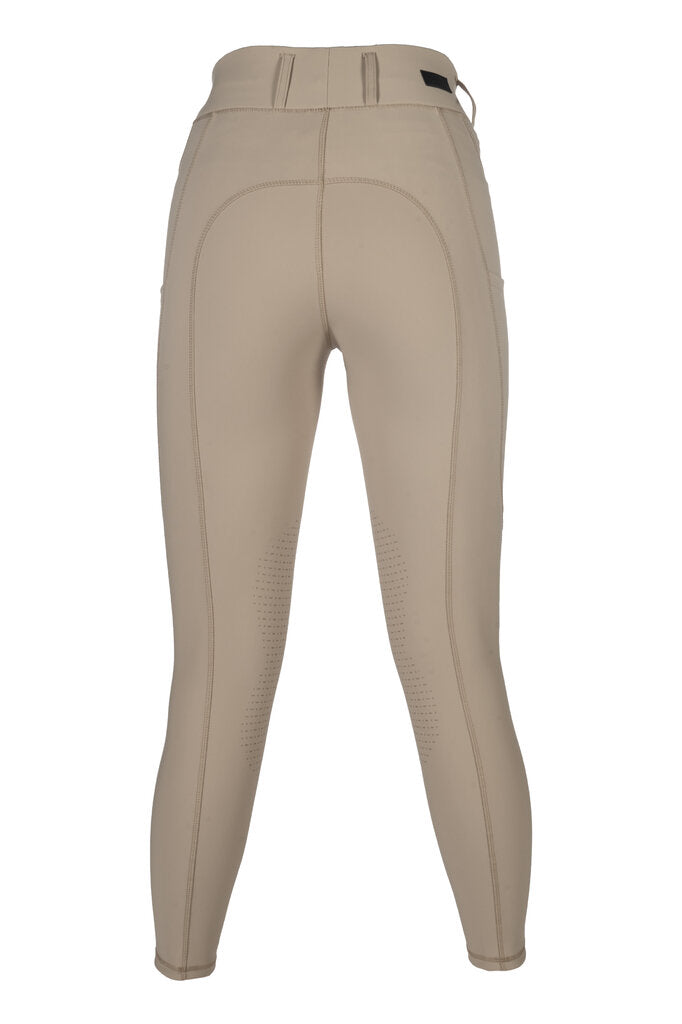 HKM Jil High Waist- Sil. Knee Patch Ladies Riding Leggings - Breeches.com