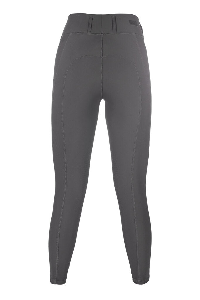 HKM Jil High Waist- Sil. Knee Patch Ladies Riding Leggings - Breeches.com