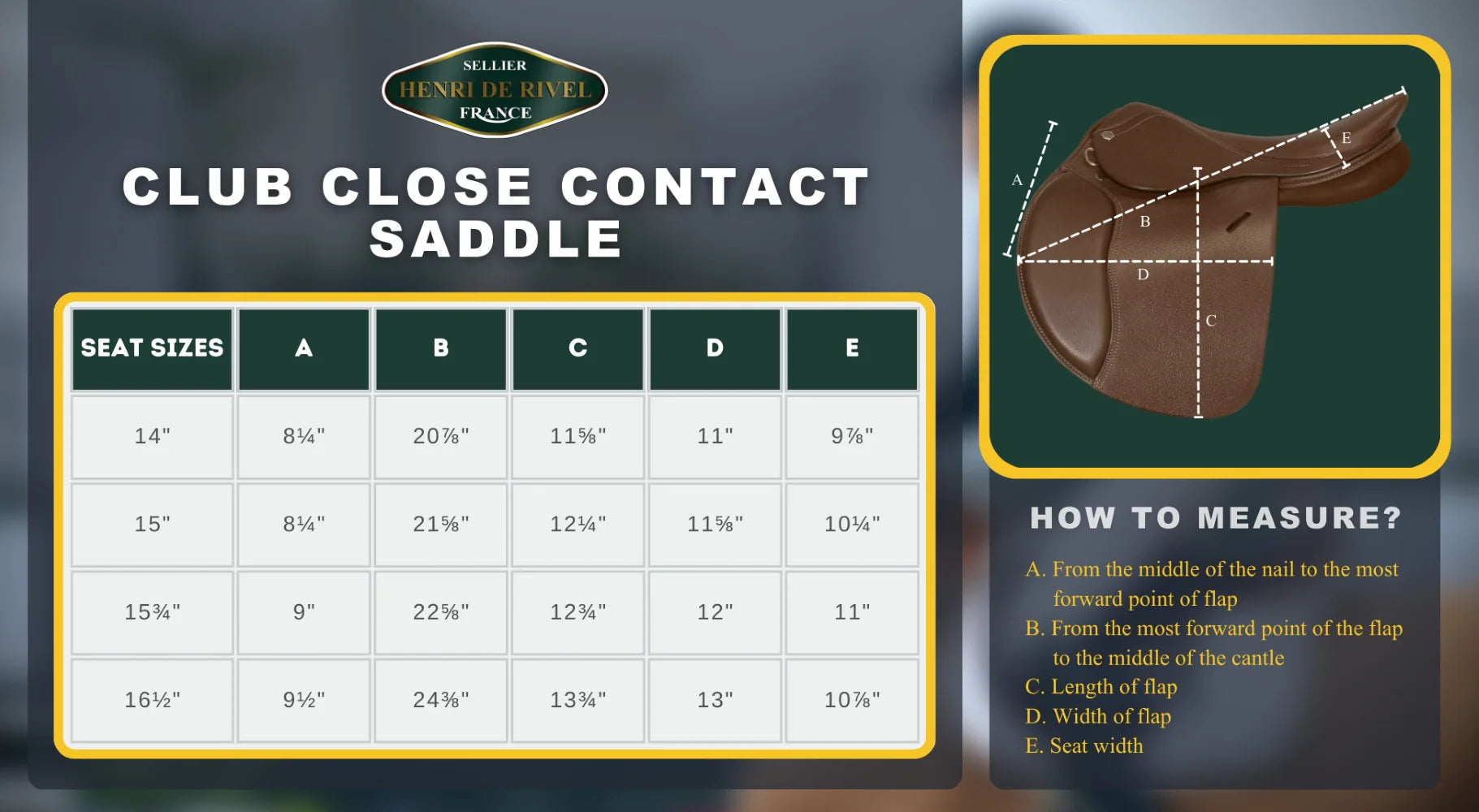 Henri de Rivel Club Close Contact Saddle
