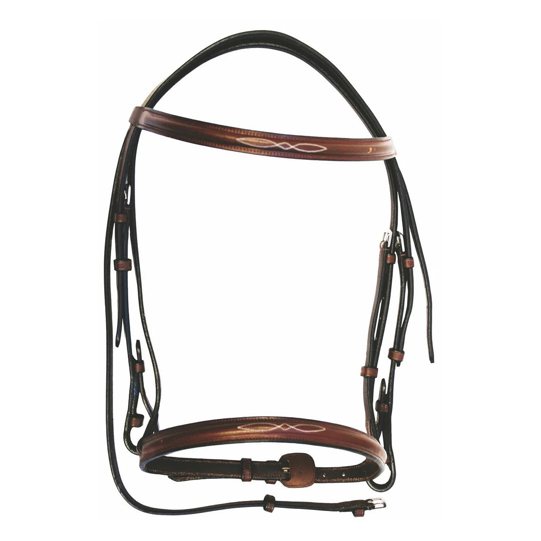 Henri de Rivel Advantage Fancy Raised Snaffle Bridle With Laced Reins - Breeches.com