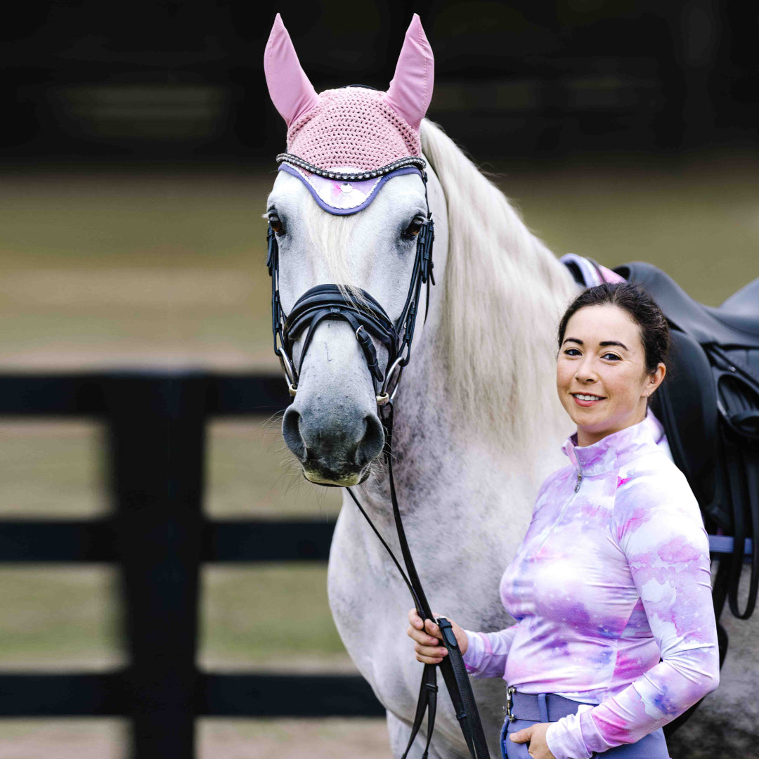 Dapplebay Lavender Haze 1/4 Zip Light Riding Top