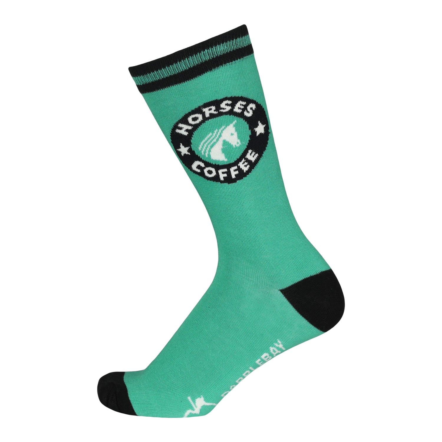 Dapplebay Knit Crew Socks-Horses & Coffee