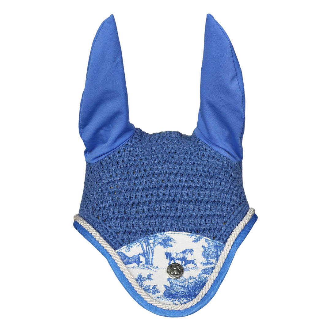 Dapplebay Equestrian Toile Pony Fly Veil-Blue/White