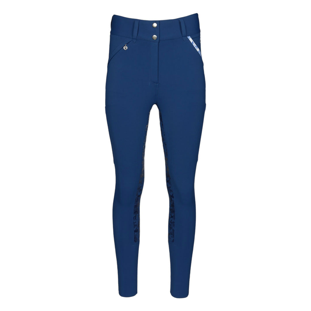 Dapplebay Equestrian Toile Compression Breeches-Navy