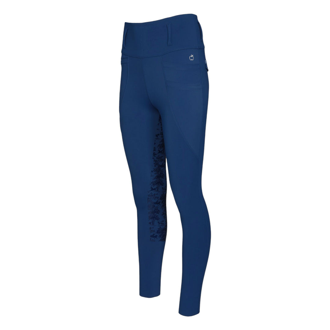 Dapplebay Equestrian Toile Essential Tights-Navy