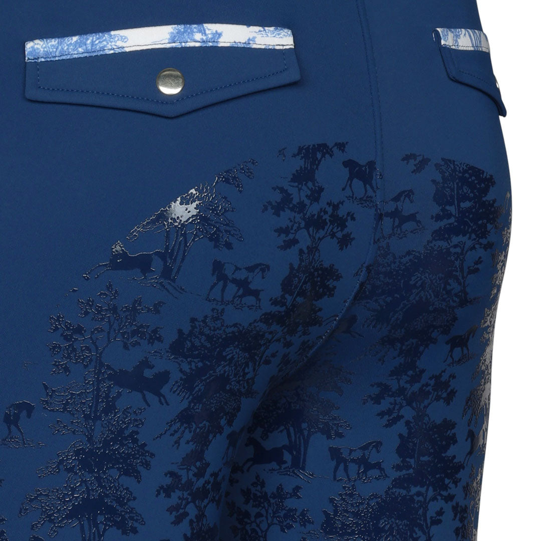 Dapplebay Equestrian Toile Essential Tights-Navy