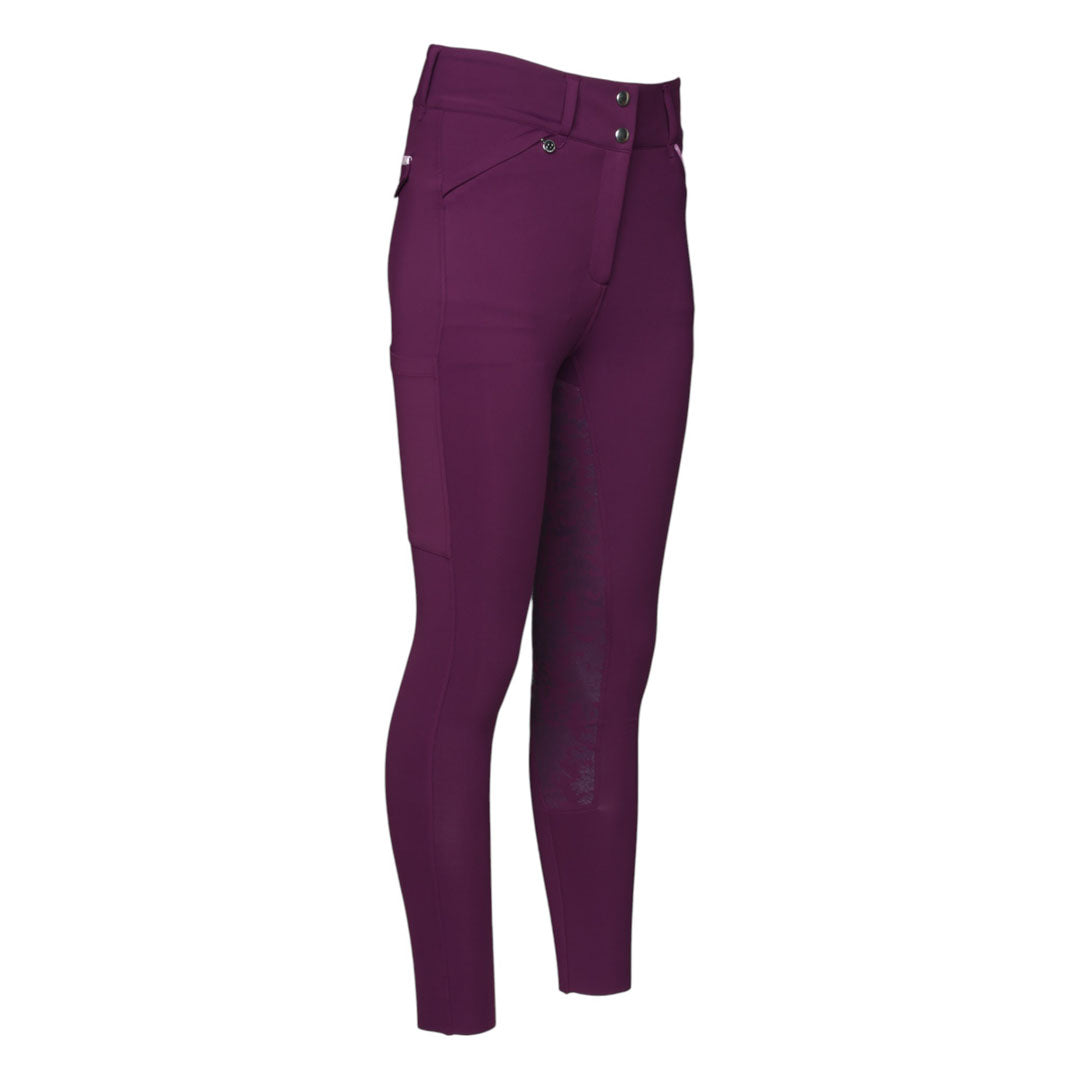 Dapplebay Equestrian Toile Compression Breeches-Plum