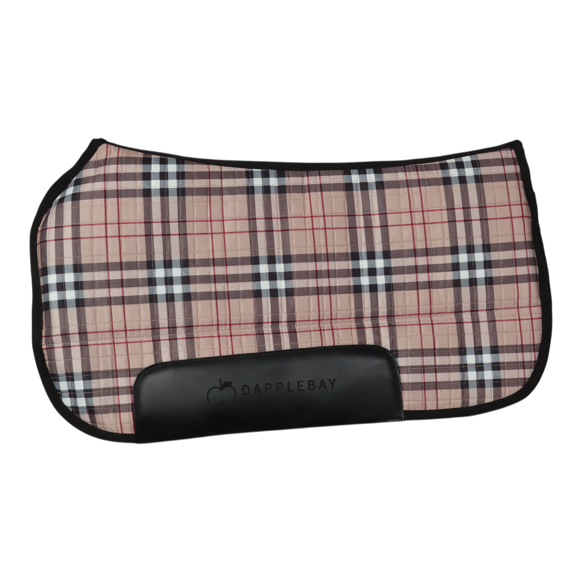 Dapplebay Holiday Plaid Western Saddle Pad-Tan