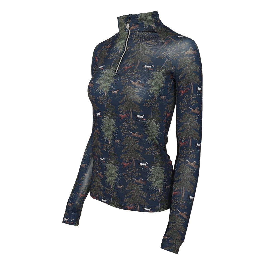 Dapplebay Autumn Toile 1/4 Zip Riding Top - JPC Equestrian.com