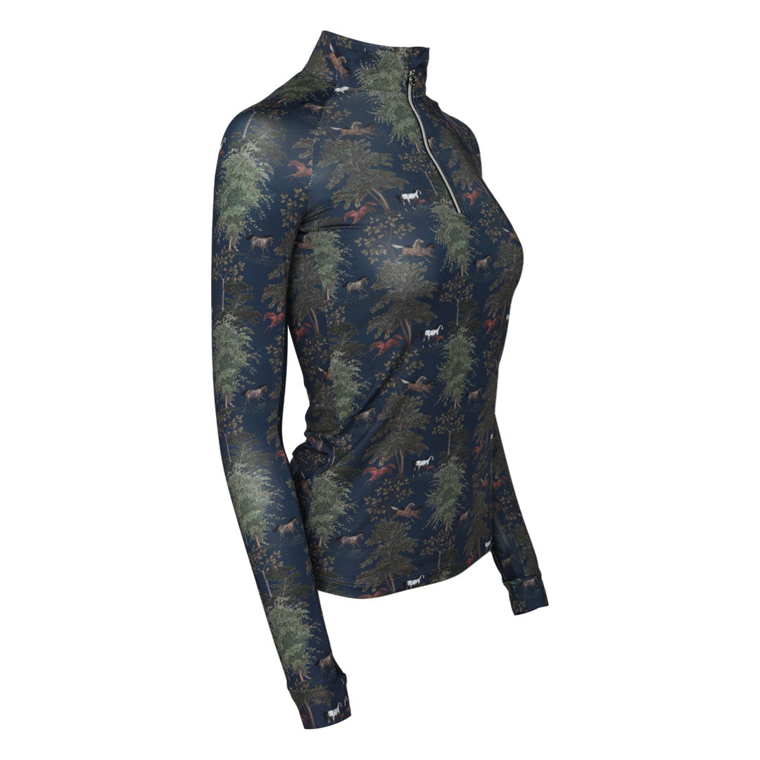 Dapplebay Autumn Toile 1/4 Zip Riding Top - JPC Equestrian.com