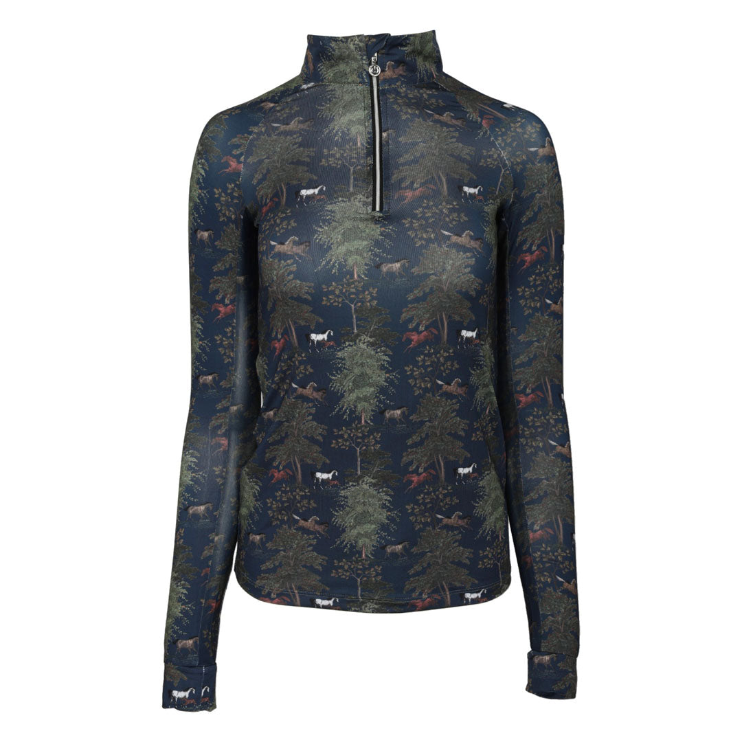 Dapplebay Autumn Toile 1/4 Zip Riding Top - JPC Equestrian.com