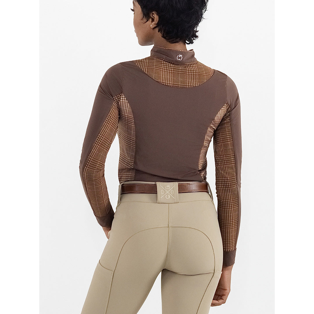 Dapplebay Grace 1/4 Zip LS Riding Top-Chocolate