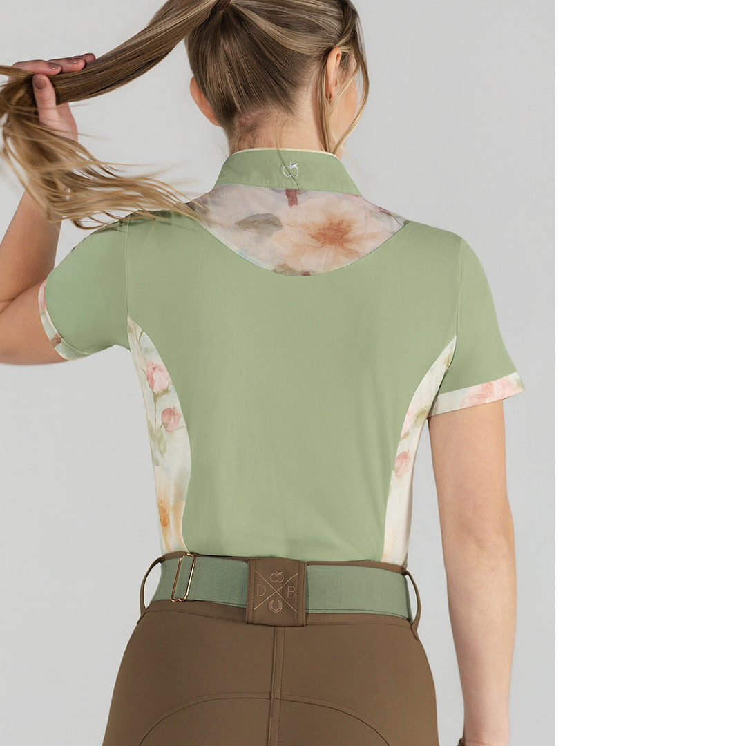 Dapplebay Grace 1/4 Zip SS Riding Top-Sage