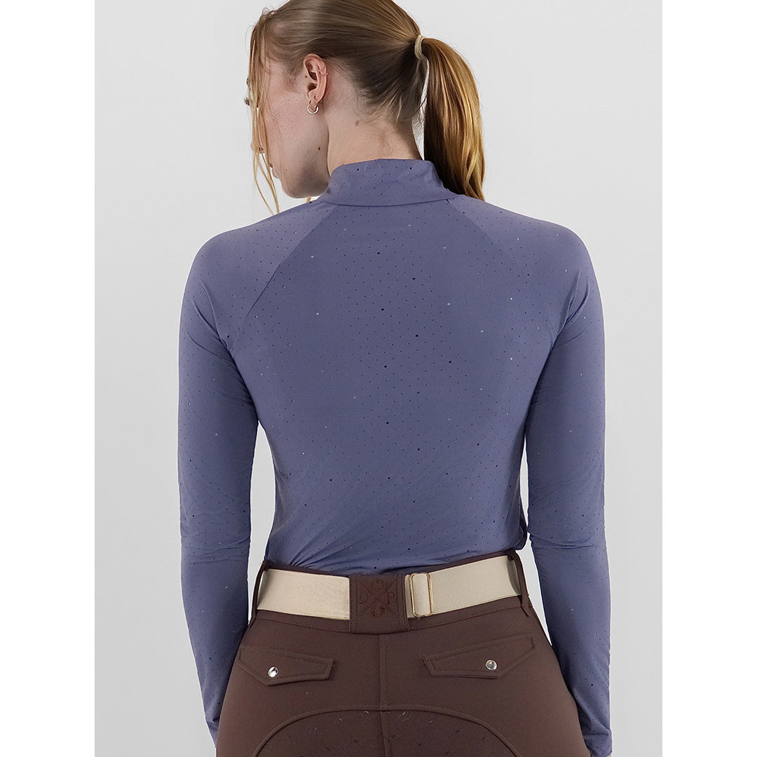 Dapplebay Aircut Mock Neck LS Top-Purple Dusk