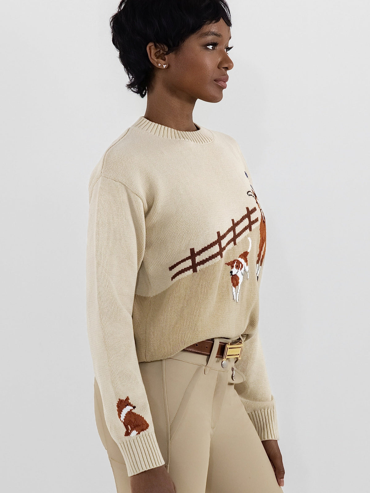 Dapplebay Heirloom Hunt Sweater-Cream