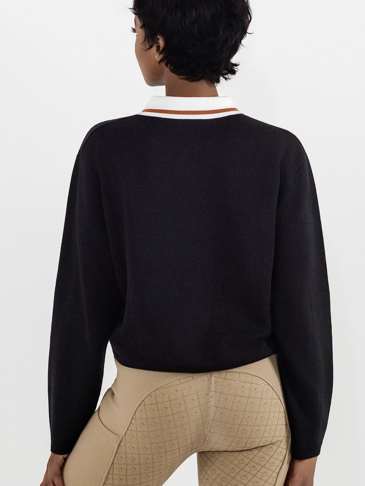 Dapplebay Prep Polo Sweater-Black