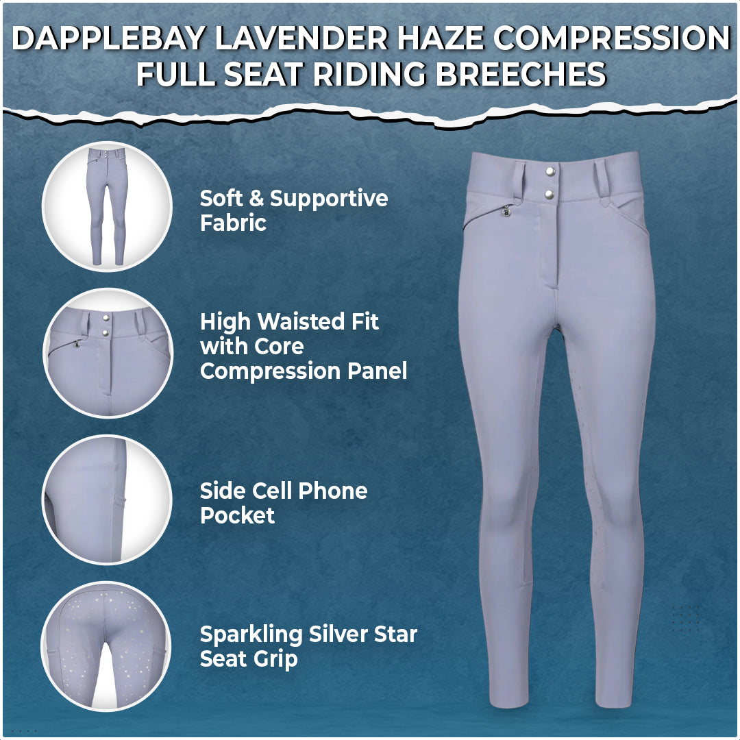 Dapplebay Lavender Haze Compression Full Seat Riding Breeches