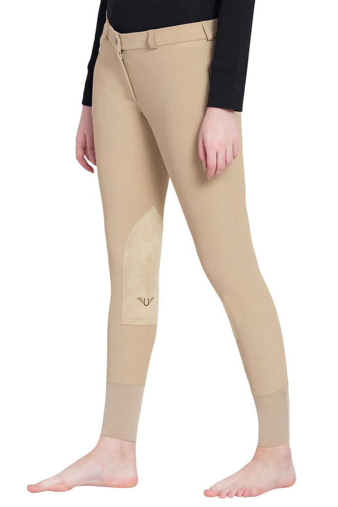 TuffRider Ladies Ribb Lowrise Knee Patch Breeches