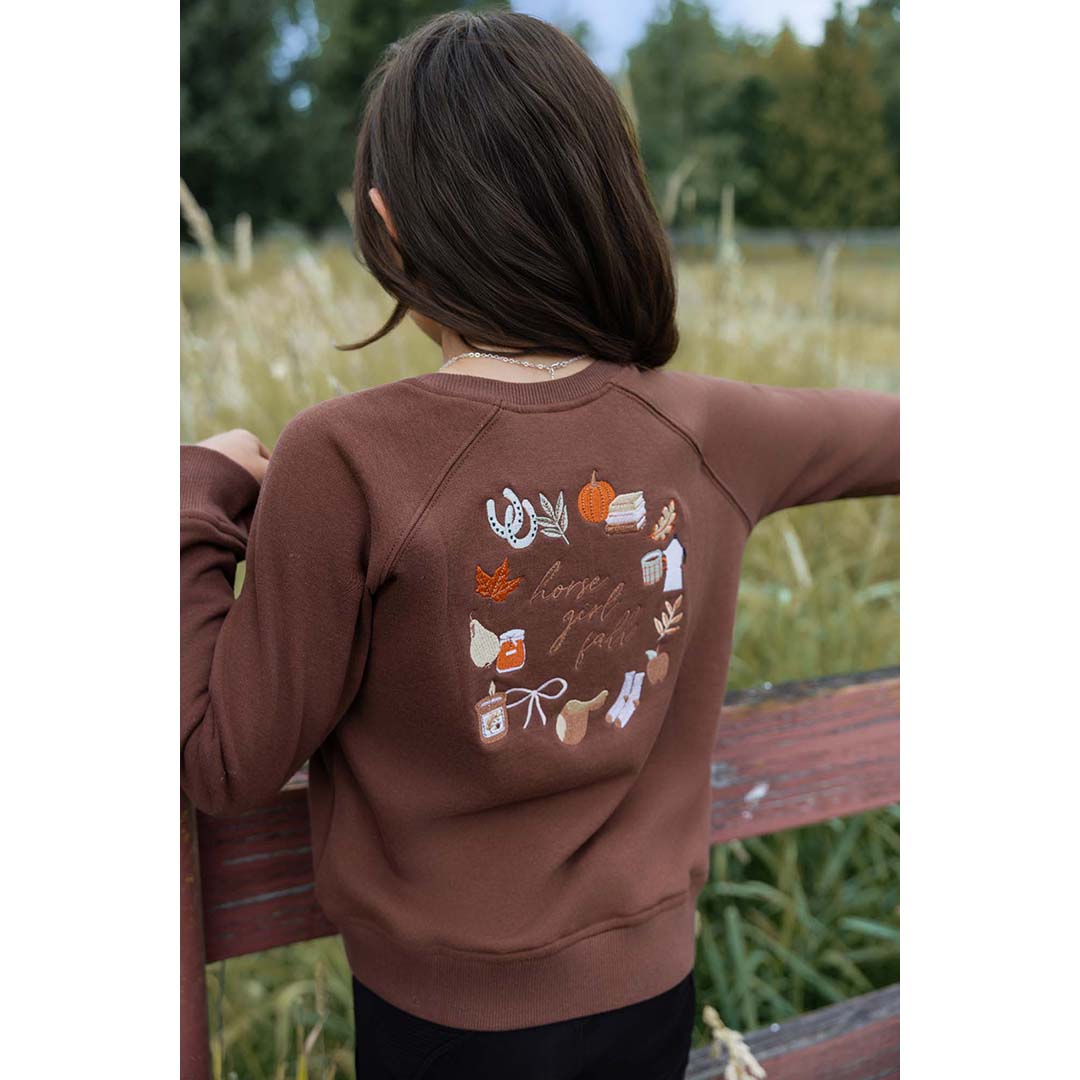 Dapplebay Kids Horse Girl Fall Sweatshirt