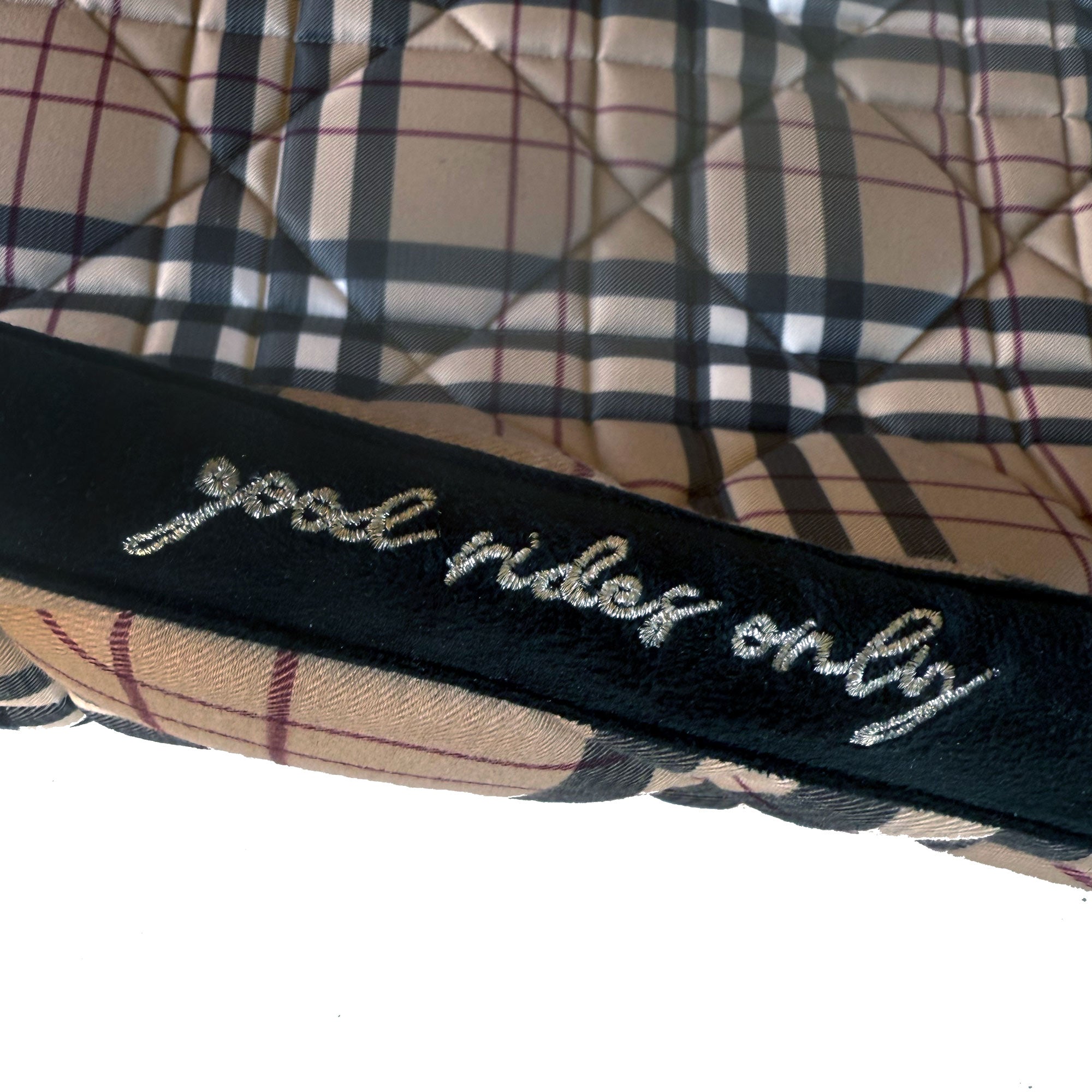 Dapplebay Holiday Plaid Dressage Saddle Pad-Tan