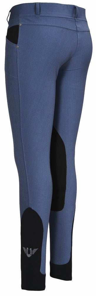 TuffRider Ladies Sydney Knee Patch Breeches w/ Contoured sock bottom (CSB) - Breeches.com