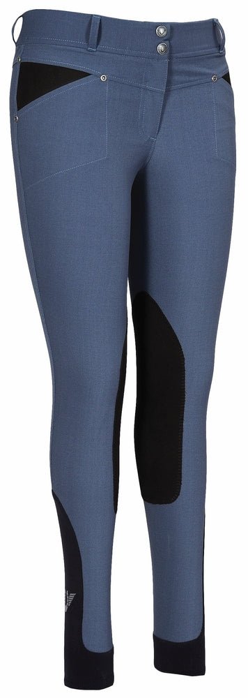 TuffRider Ladies Sydney Knee Patch Breeches w/ Contoured sock bottom (CSB) - Breeches.com