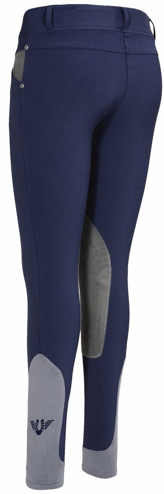 TuffRider Ladies Sydney Knee Patch Breeches w/ Contoured sock bottom (CSB) - Breeches.com