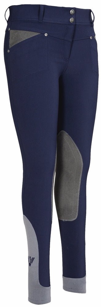 TuffRider Ladies Sydney Knee Patch Breeches w/ Contoured sock bottom (CSB) - Breeches.com