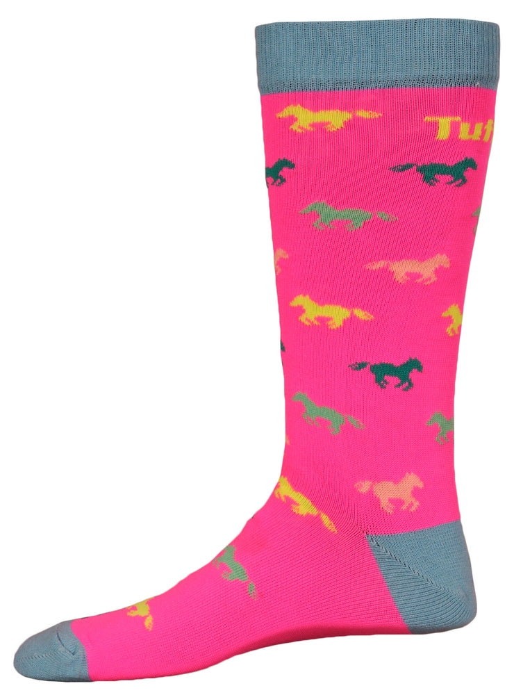 TuffRider Neon Pony Kids Socks - Breeches.com