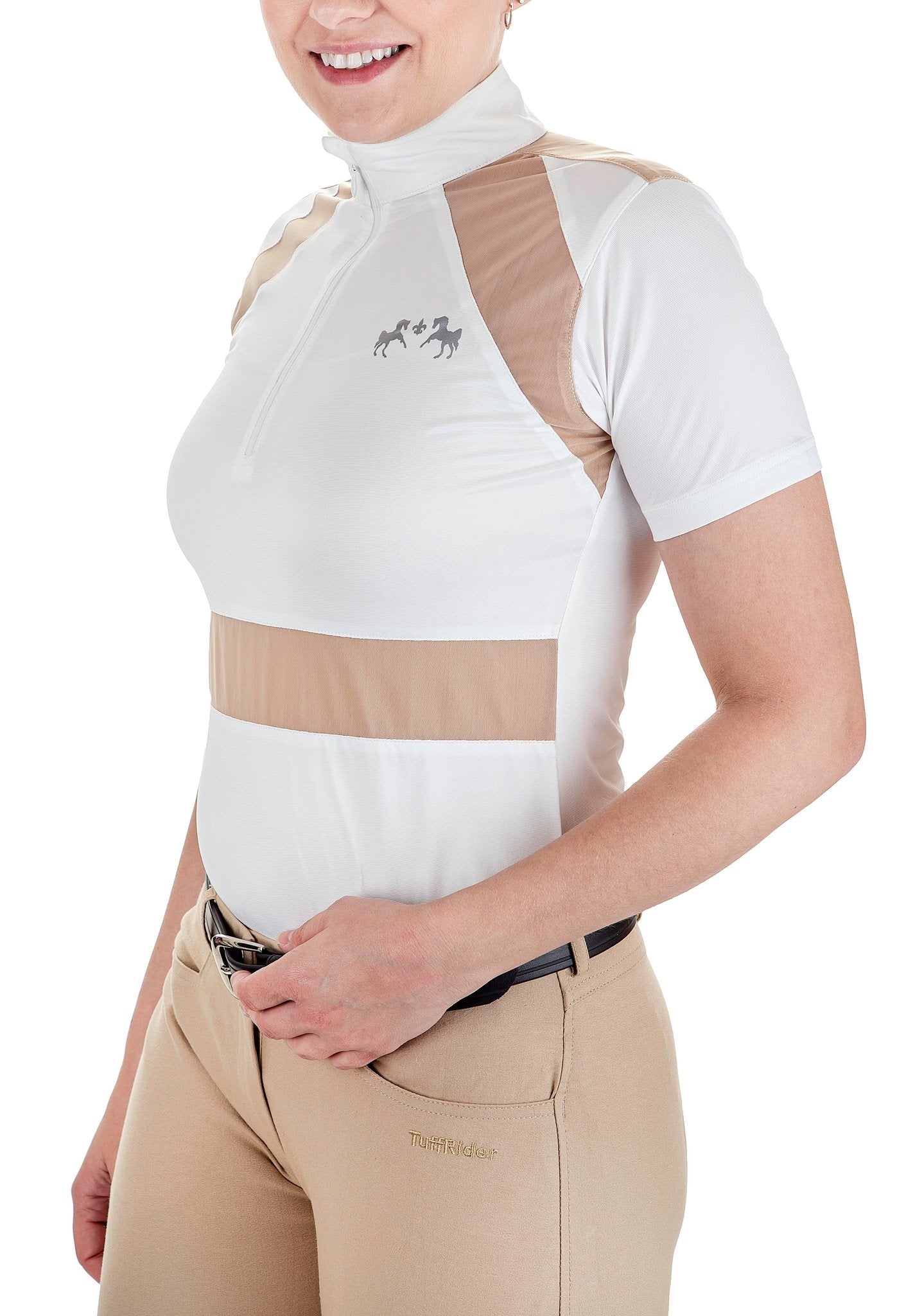 Equine Couture Ladies Nicolette Equicool Short Sleeve Show Shirt - Breeches.com