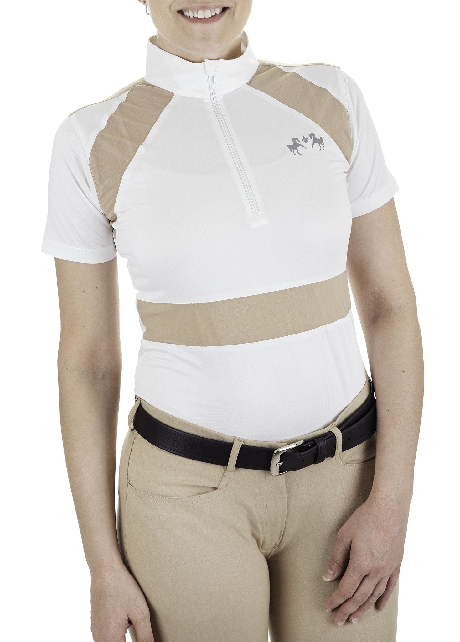 Equine Couture Ladies Nicolette Equicool Short Sleeve Show Shirt - Breeches.com