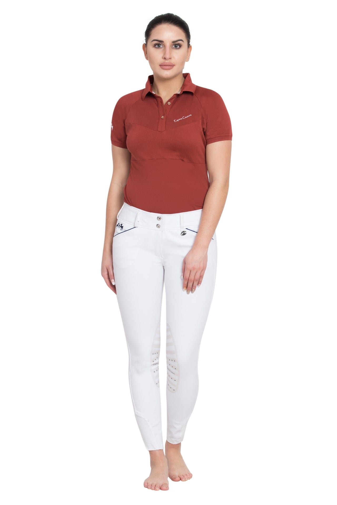 Equine Couture Ladies Brittni Silicone Knee Patch Breeches - Breeches.com