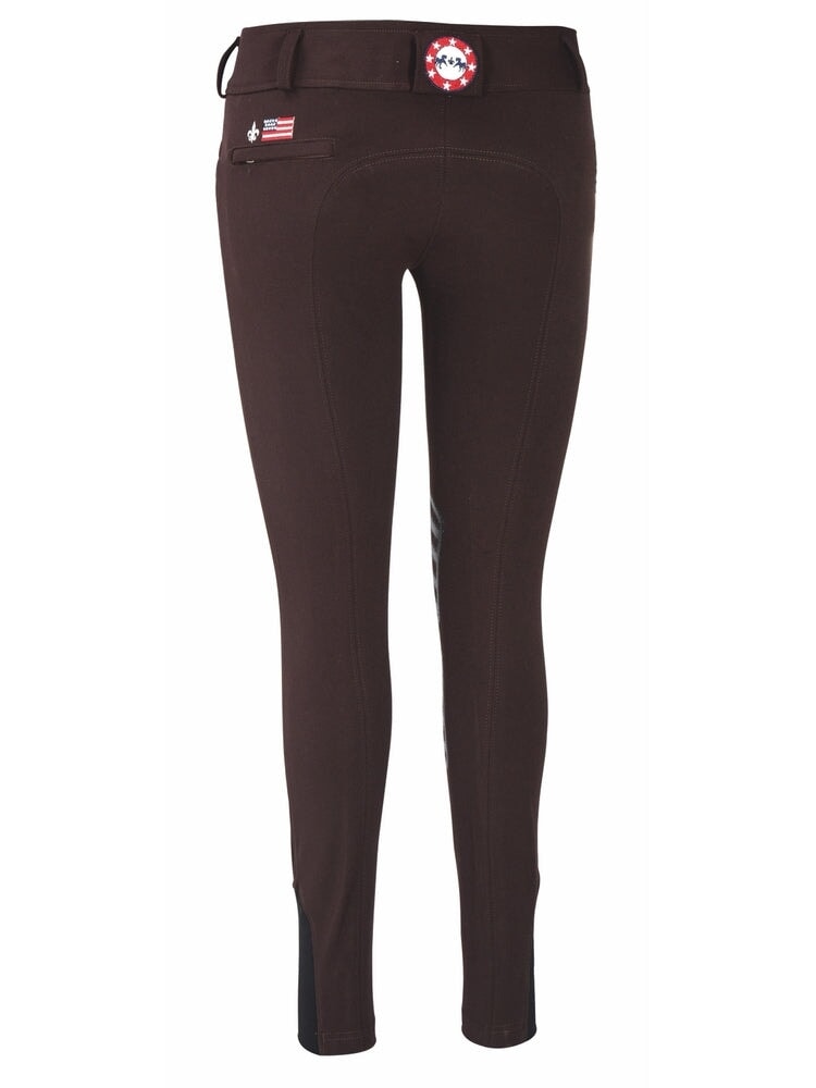 Equine Couture Ladies Brittni Silicone Knee Patch Breeches - Breeches.com