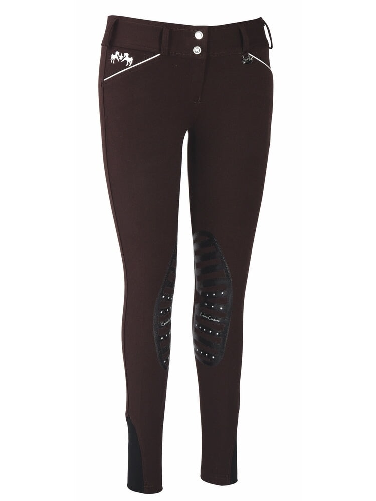 Equine Couture Ladies Brittni Silicone Knee Patch Breeches - Breeches.com