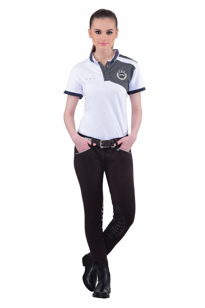 Equine Couture Ladies Brittni Silicone Knee Patch Breeches - Breeches.com