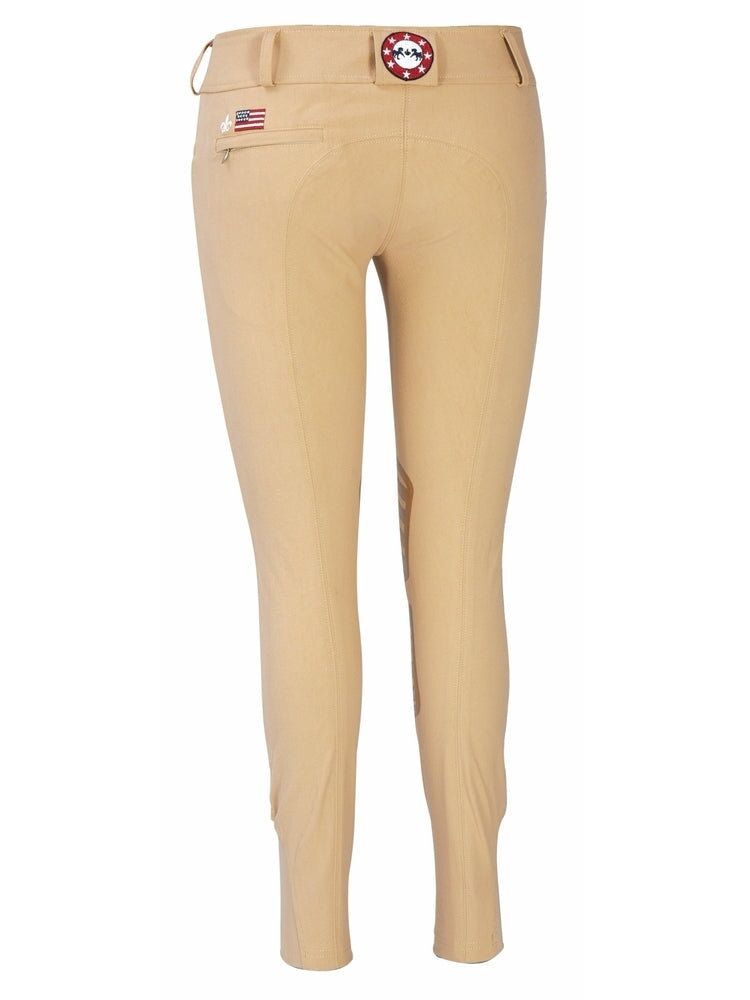 Equine Couture Ladies Brittni Silicone Knee Patch Breeches - Breeches.com