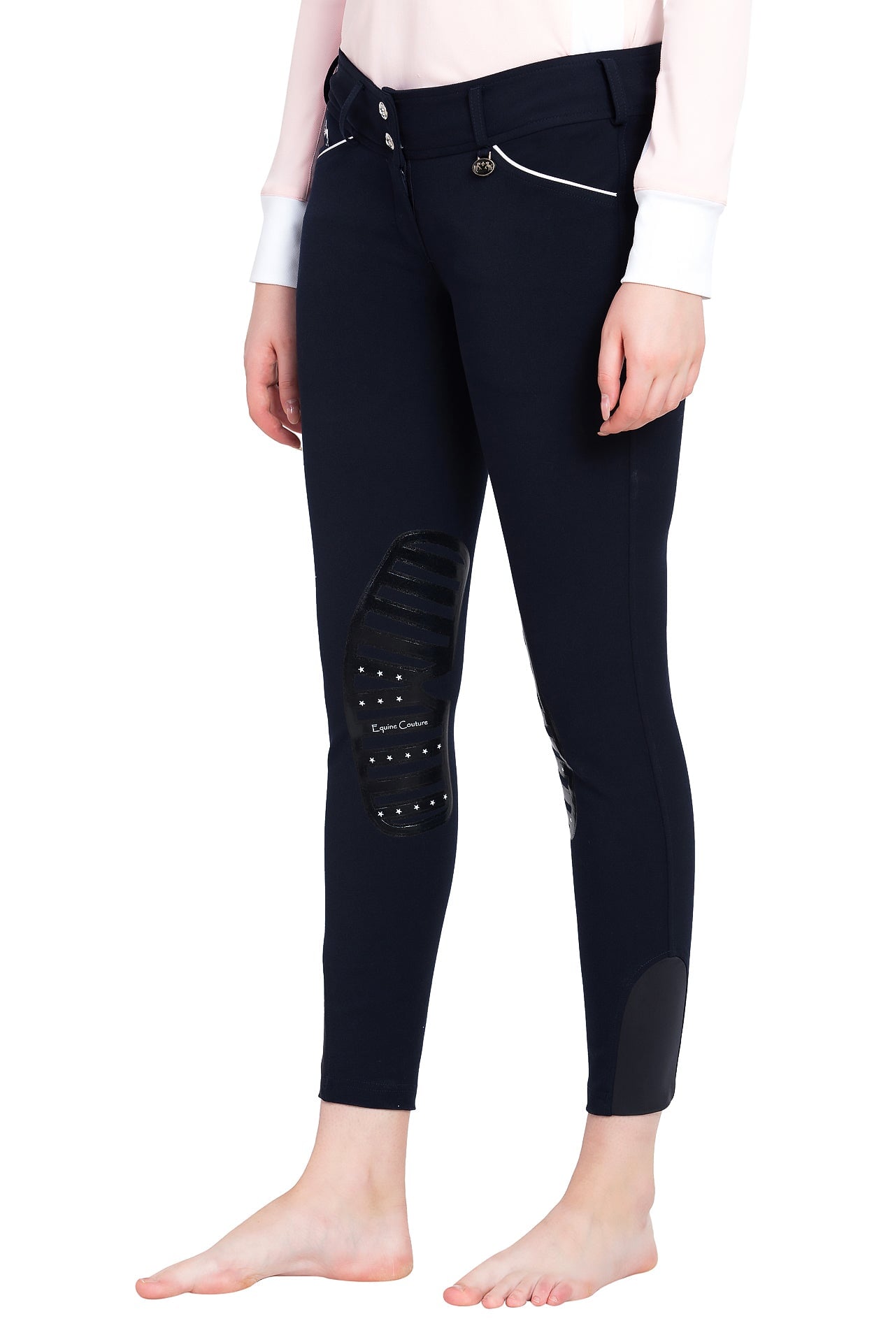 Equine Couture Ladies Brittni Silicone Knee Patch Breeches - Breeches.com